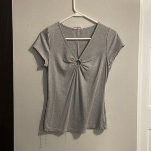 No Less Than keyhole V-Neck